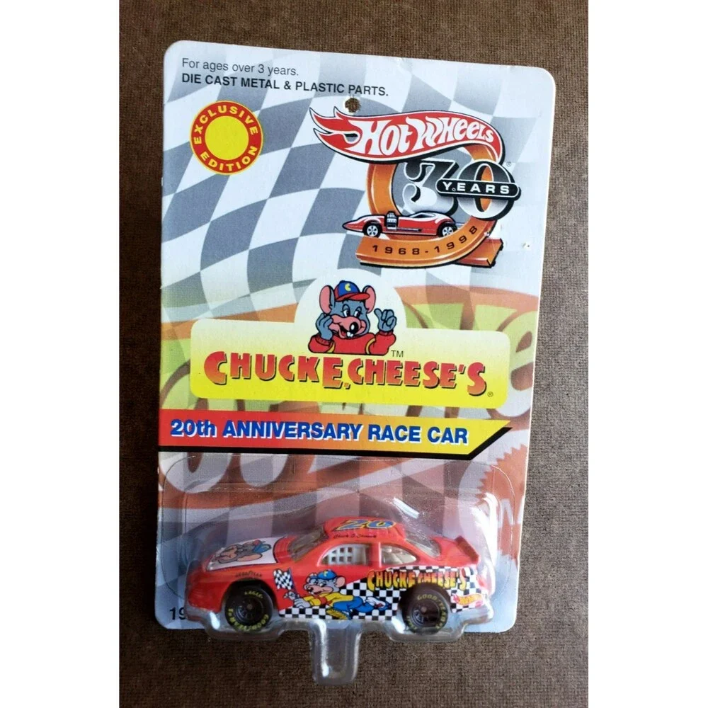 Hot Wheels CHUCK E. CHEESE'S PONTIAC GRAND PRIX 20Th. ANNIVERSARY RACE CAR 1:64